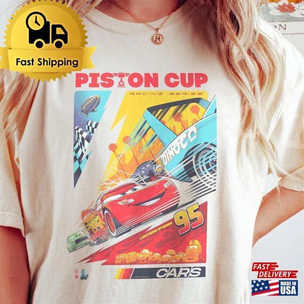 Retro Lightning Mcqueen Piston Cup Shirt Disney Cars Classic